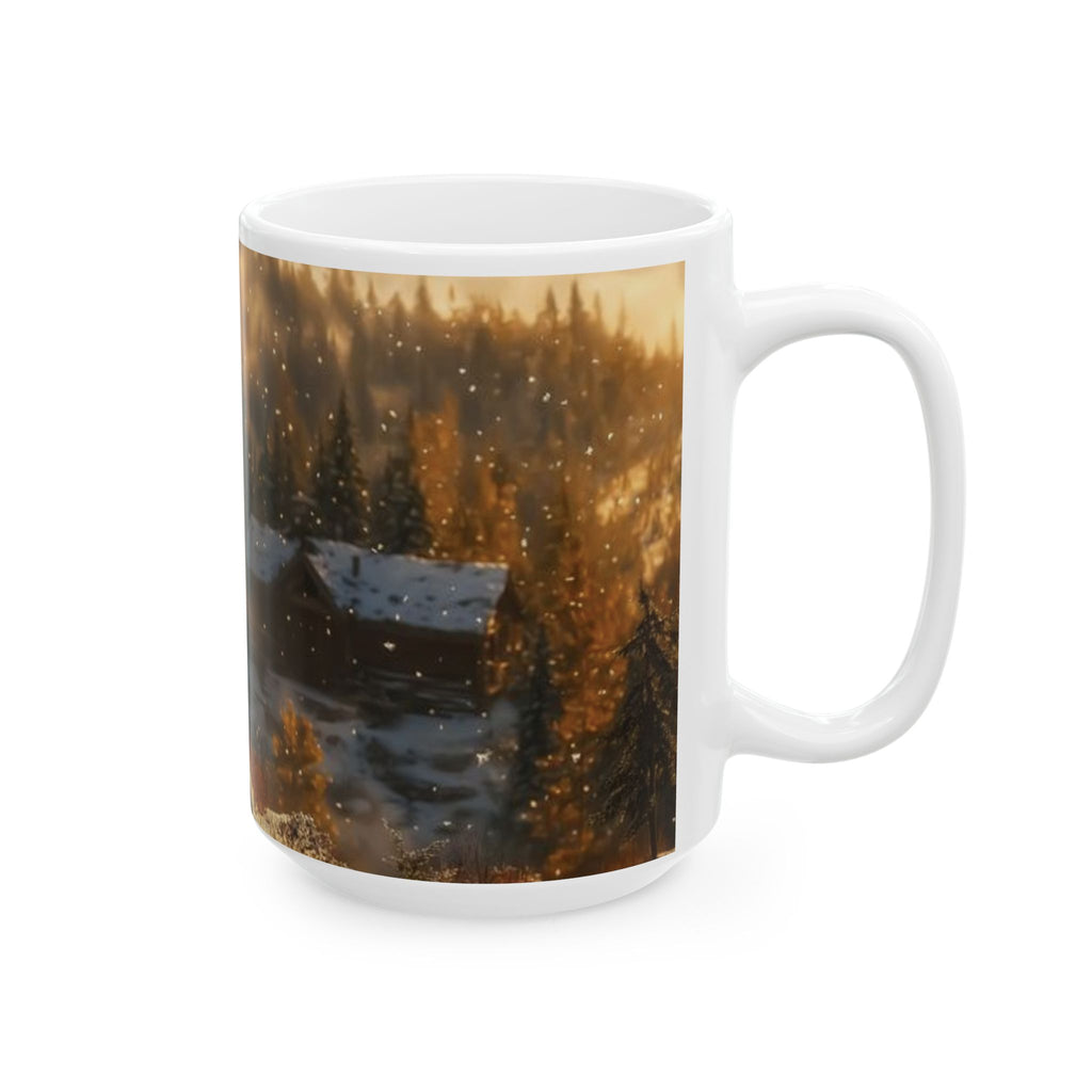 Wolf Portrait Ceramic Mug – Realistic Woodland Animal Coffee Cup (11oz, 15oz)