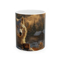 Wolf Portrait Ceramic Mug – Realistic Woodland Animal Coffee Cup (11oz, 15oz)
