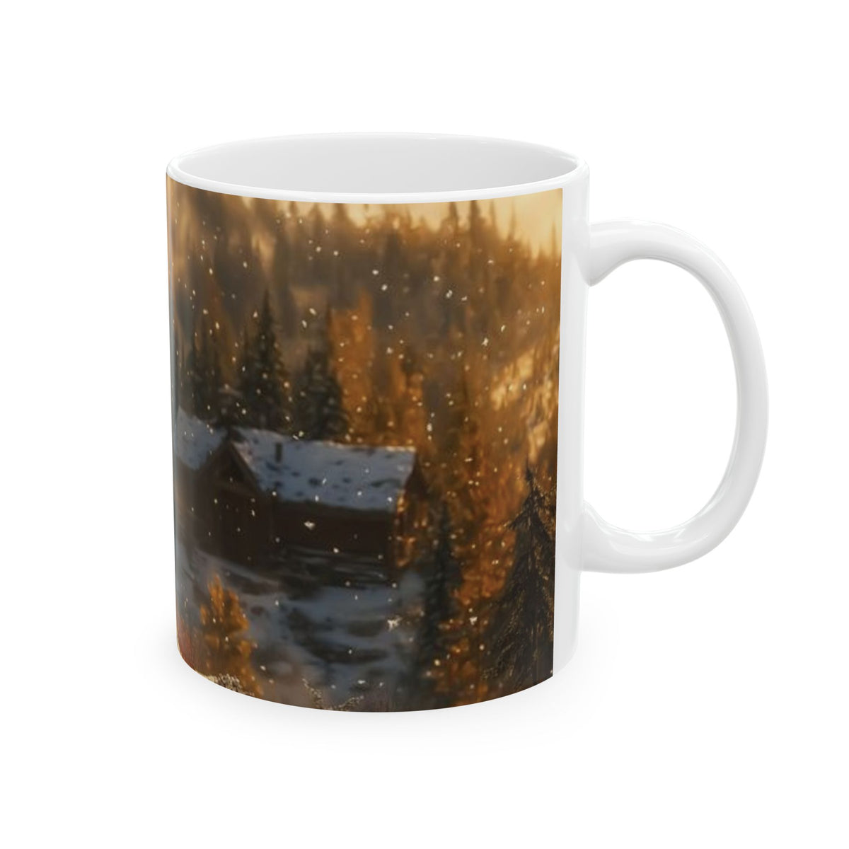 Wolf Portrait Ceramic Mug – Realistic Woodland Animal Coffee Cup (11oz, 15oz)
