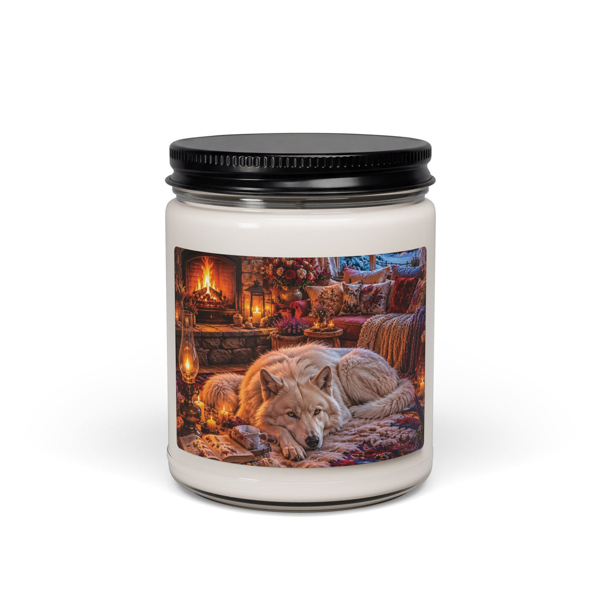 Wolf Forest Scented Soy Candle — 9oz Autumn Woods Fragrance