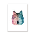 Geometric Wolf Canvas Art Print Wall Pictures ,