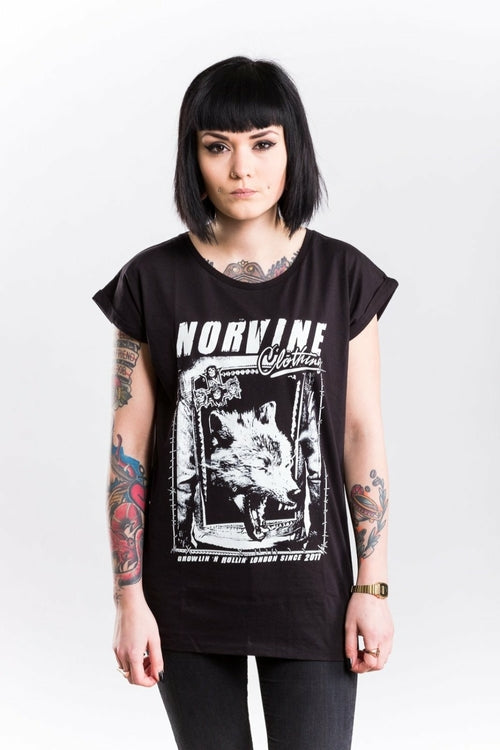 WOLF Women's Rolled Sleeve Tunic T-Shirt